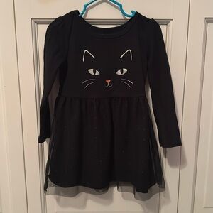 Carter’s black kitty dress. Size 2T.